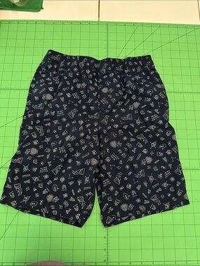 Boys' Navy Science-Print Elastic-Waist Shorts size 10
